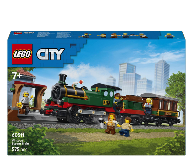 LEGO CITY 60511 Retro pociąg z lokomotywą parową - 1529822 - zdjęcie